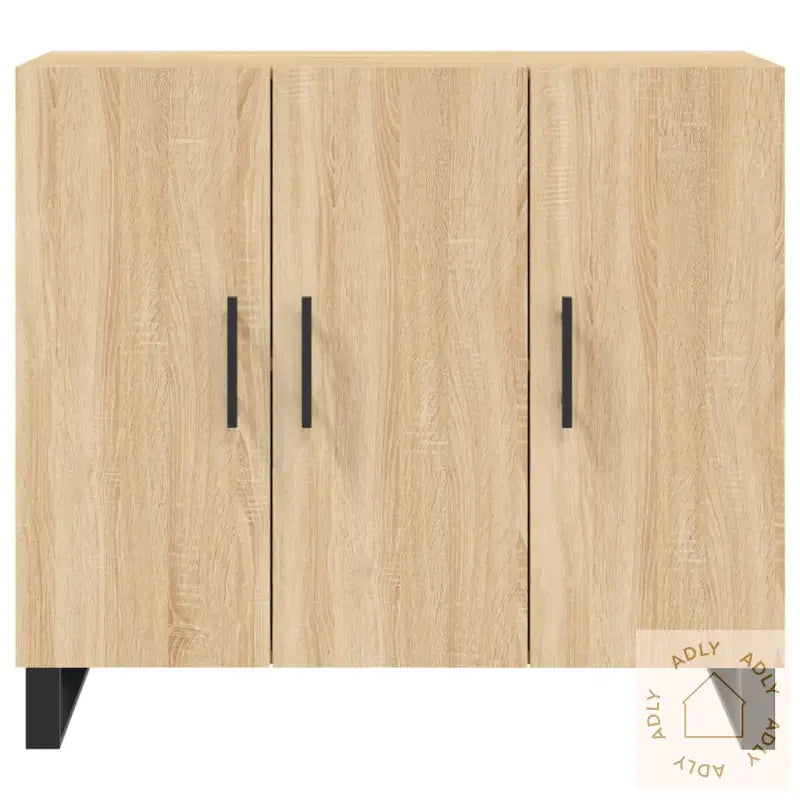 Skjenk Sonoma Eik 90X34X80 Cm Konstruert Tre