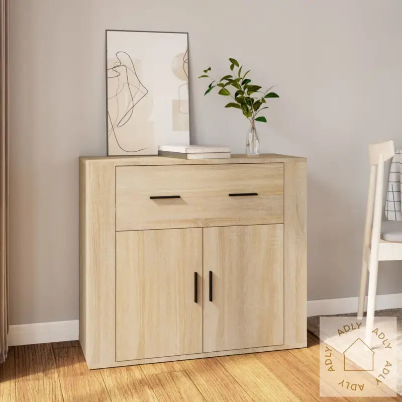 Skjenk Sonoma Eik 80X33X70 Cm Konstruert Tre