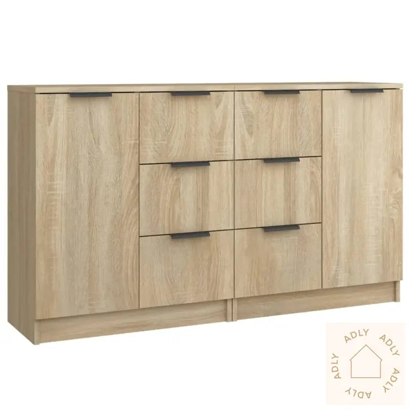 Skjenker 2 Stk Sonoma Eik 60X30X70 Cm Konstruert Tre