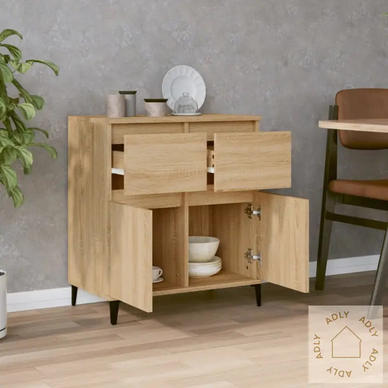 Skjenk Sonoma Eik 60X35X70 Cm Konstruert Tre