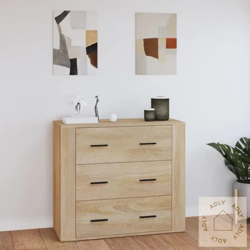 Skjenk Sonoma Eik 80X33X70 Cm Konstruert Tre