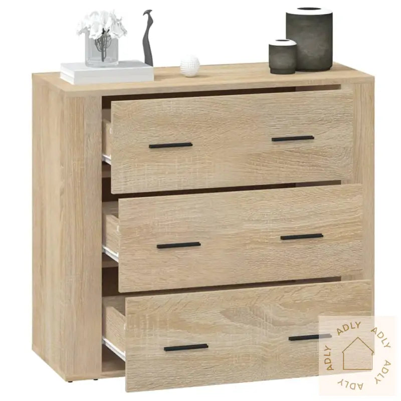 Skjenk Sonoma Eik 80X33X70 Cm Konstruert Tre