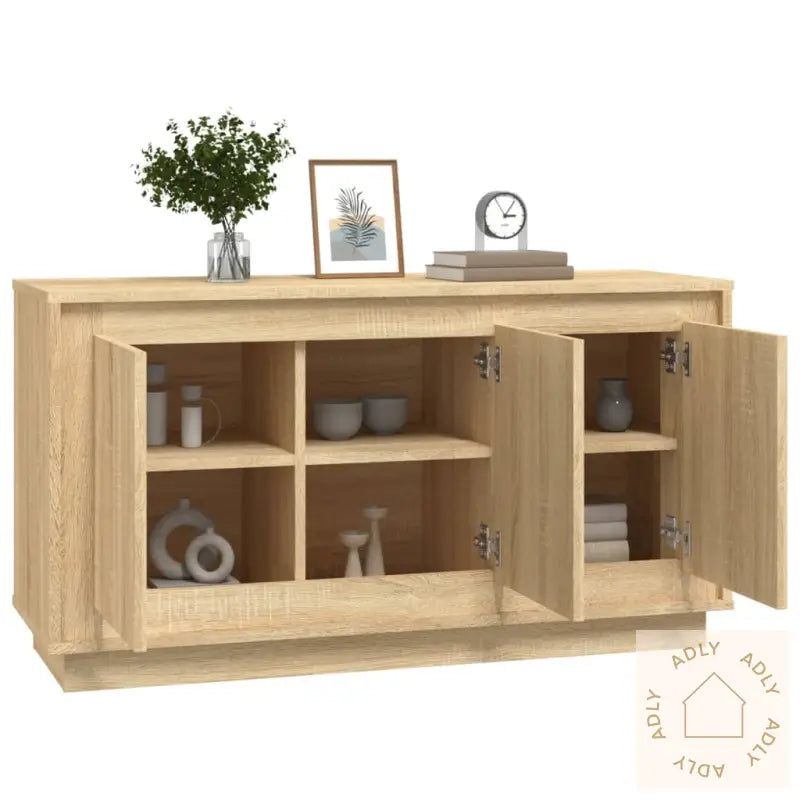 Skjenk Sonoma Eik 102X35X55 Cm Konstruert Tre