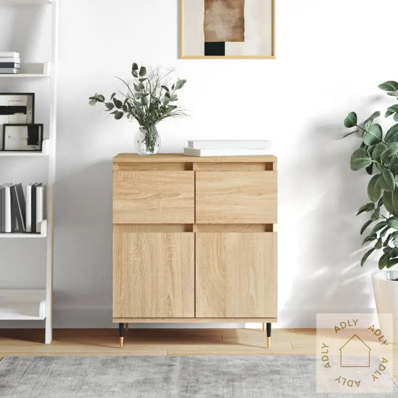 Skjenk Sonoma Eik 60X35X70 Cm Konstruert Tre