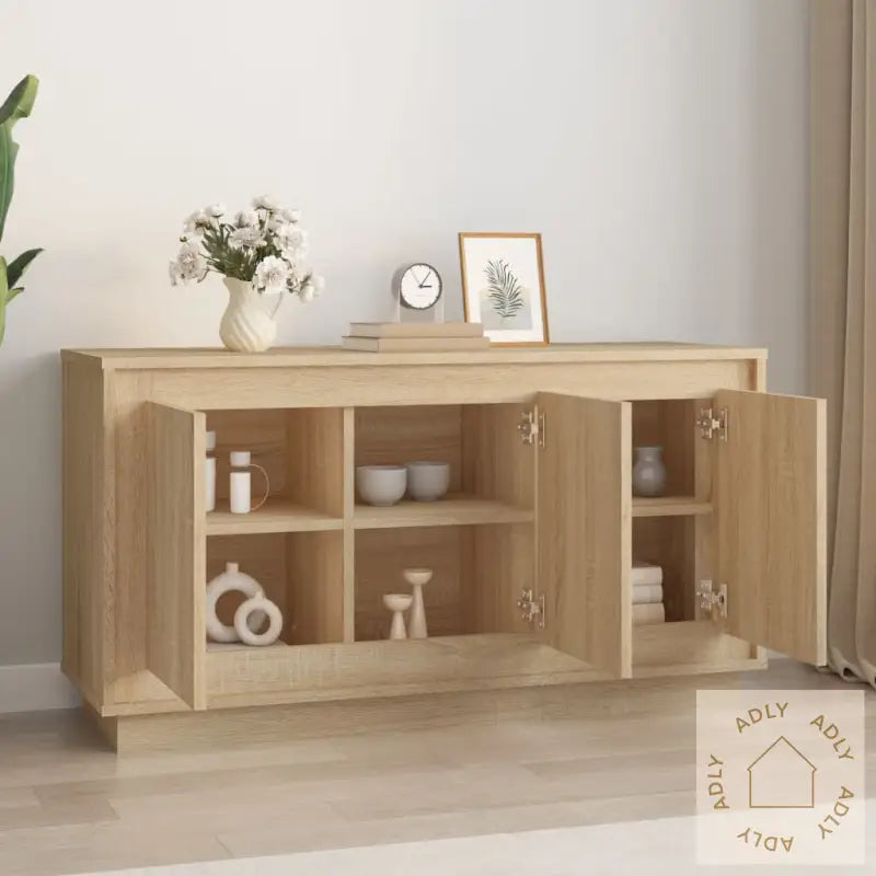 Skjenk Sonoma Eik 102X35X55 Cm Konstruert Tre