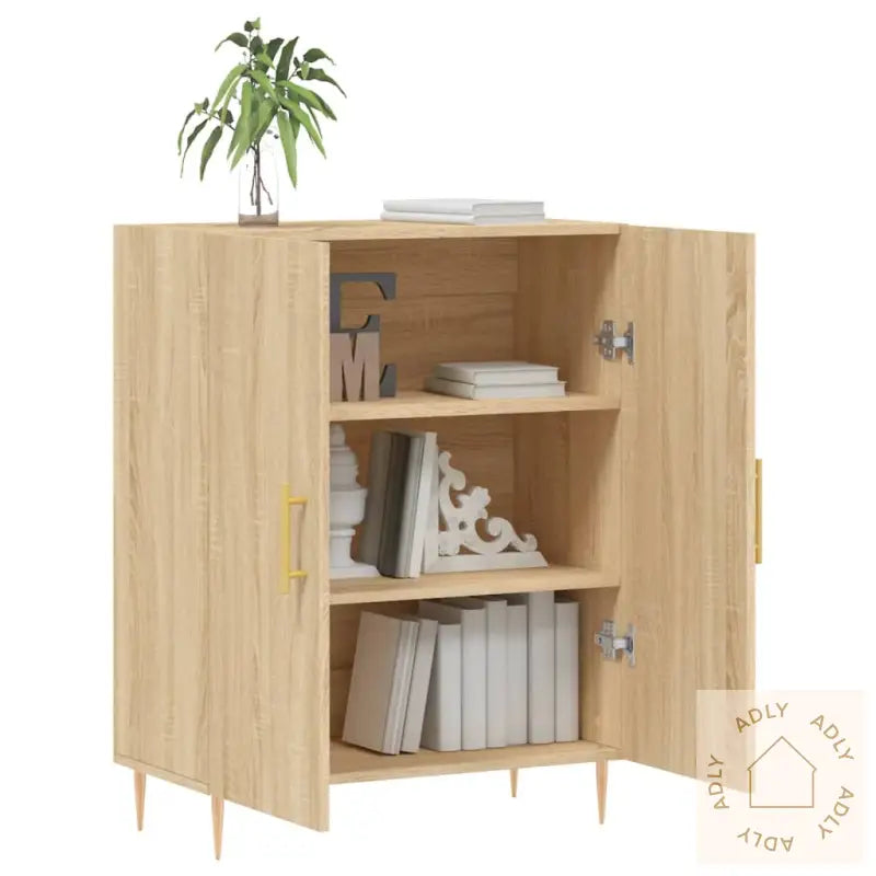 Skjenk Sonoma Eik 69,5X34X90 Cm Konstruert Tre