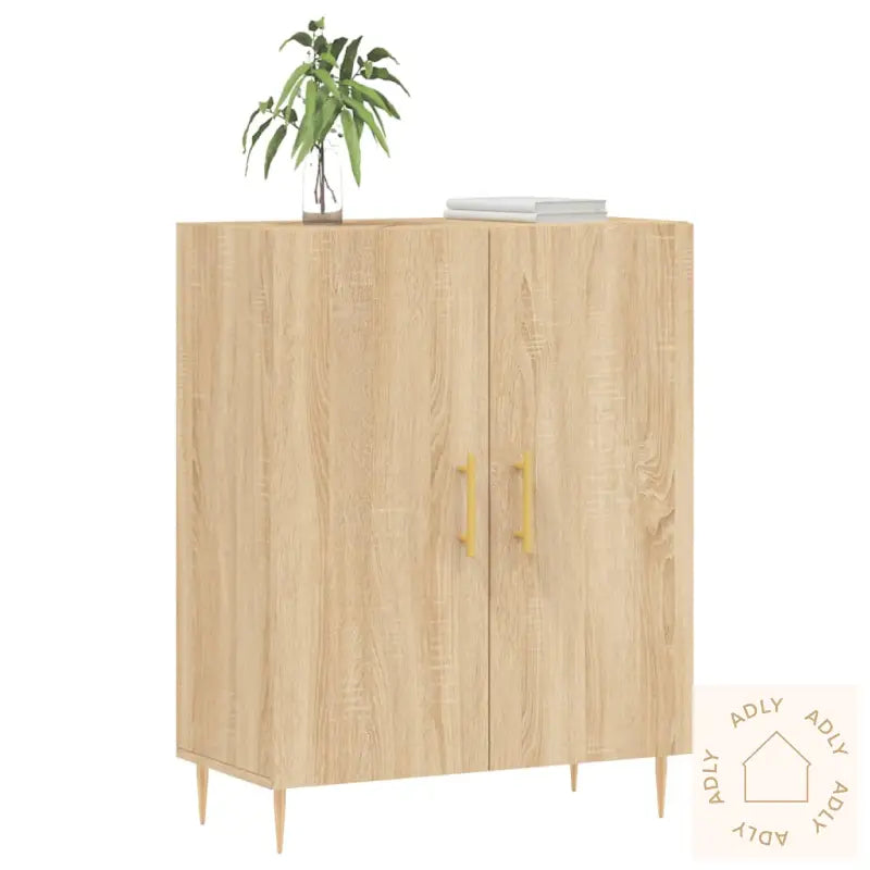 Skjenk Sonoma Eik 69,5X34X90 Cm Konstruert Tre