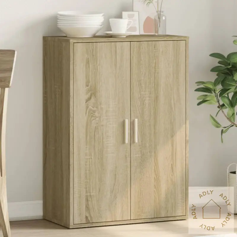 Skjenk Sonoma Eik 60X31X84 Cm Konstruert Tre