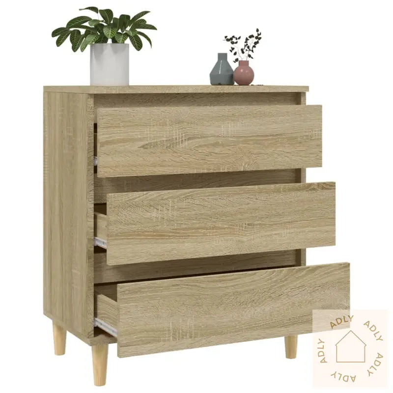 Skjenk Sonoma Eik 60X35X70 Cm Konstruert Tre