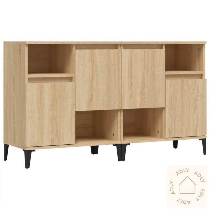 Skjenker 2 Stk Sonoma Eik 60X35X70 Cm Konstruert Tre