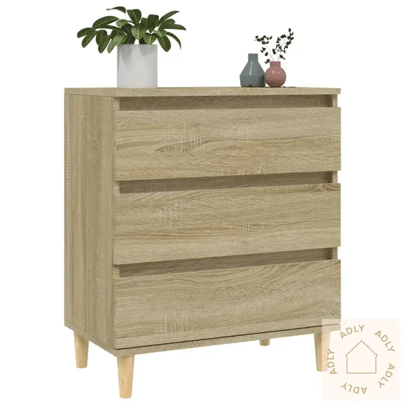 Skjenk Sonoma Eik 60X35X70 Cm Konstruert Tre