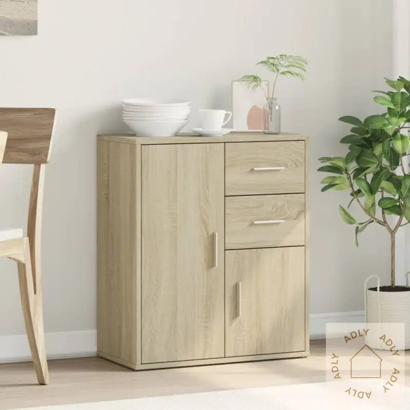 Skjenk Sonoma Eik 60X31X70 Cm Konstruert Tre