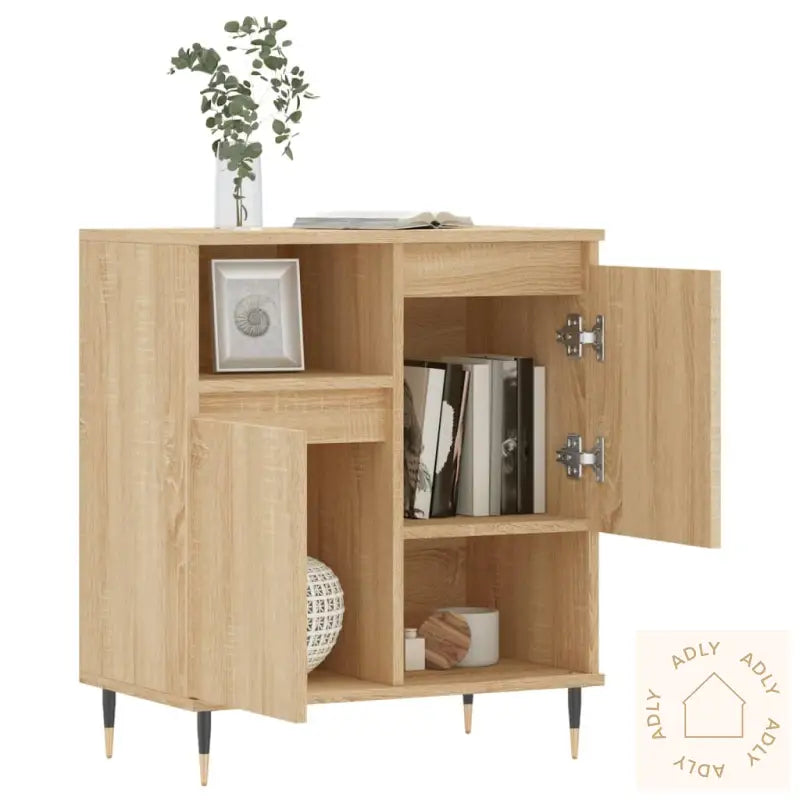 Skjenk Sonoma Eik 60X35X70 Cm Konstruert Tre