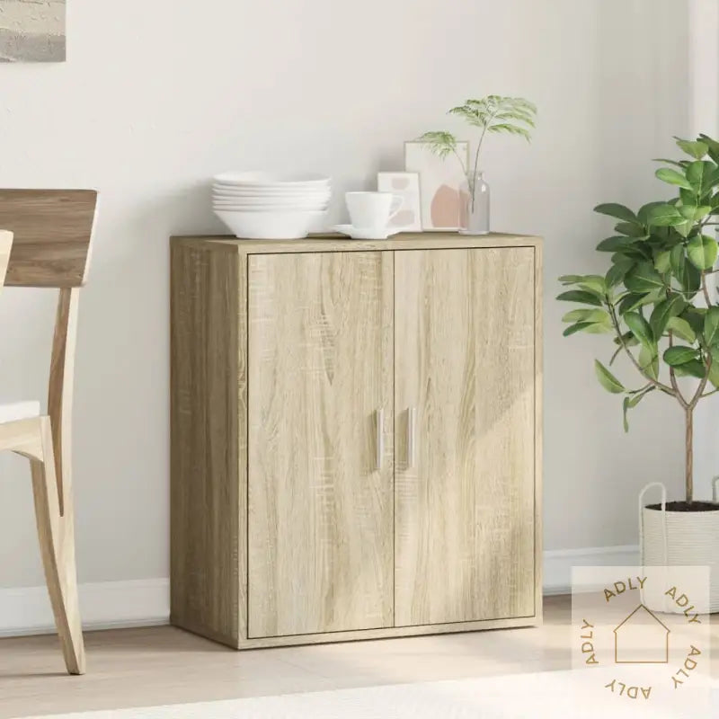 Skjenk Sonoma Eik 79X38X80 Cm Konstruert Tre