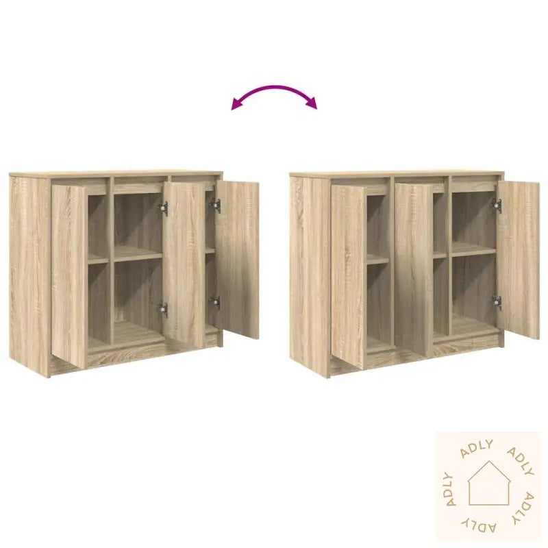 Skjenk Sonoma Eik 85X34X76 Cm Konstruert Tre