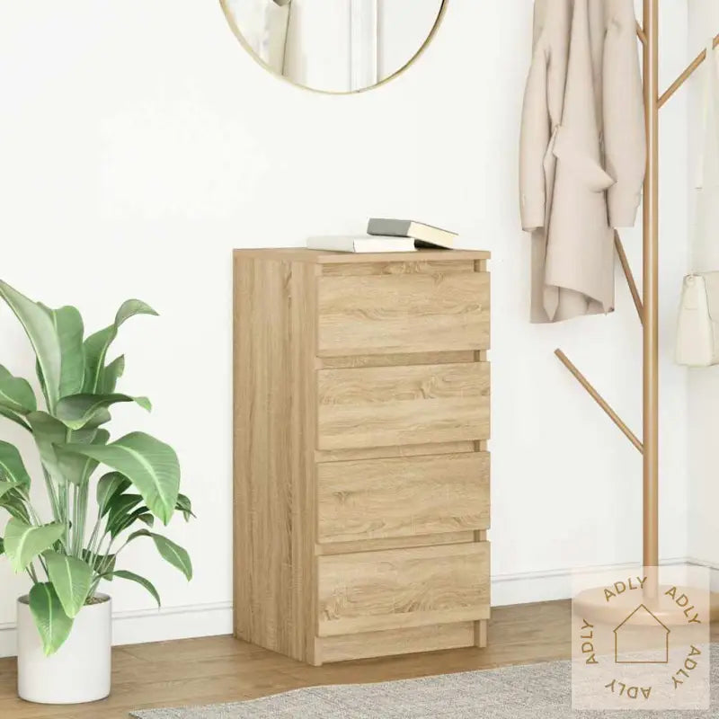 Skjenk Sonoma Eik 37,5X35X76 Cm Konstruert Tre