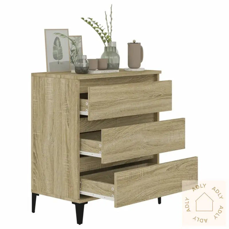 Skjenk Sonoma Eik 60X35X70 Cm Konstruert Tre