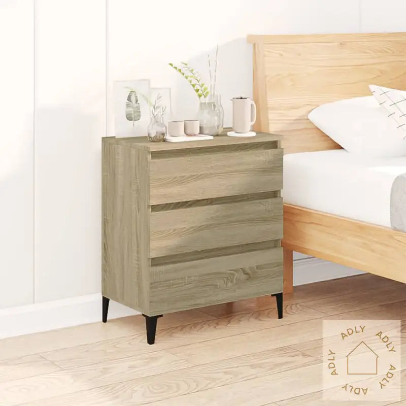 Skjenk Sonoma Eik 60X35X70 Cm Konstruert Tre