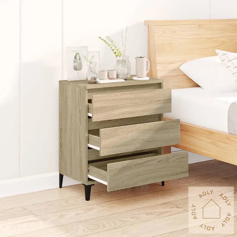 Skjenk Sonoma Eik 60X35X70 Cm Konstruert Tre