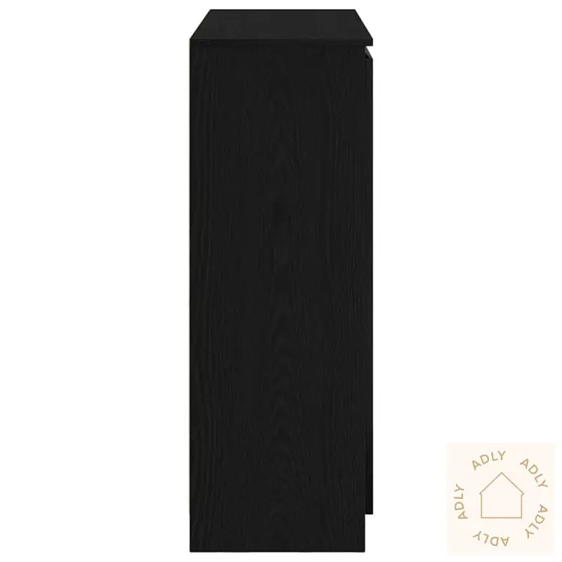 Skjenk Med Skuffer Svart Eik 100,5X35X98,5 Cm Konstruert Tre
