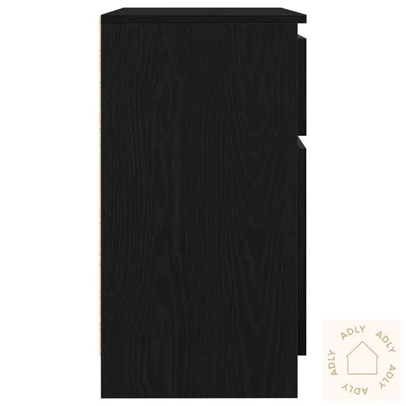 Skjenk Med Skuff Svart Eik 71X35X65 Cm Konstruert Tre