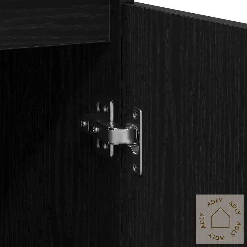 Skjenk Med Skuff Svart Eik 71X35X84 Cm Konstruert Tre