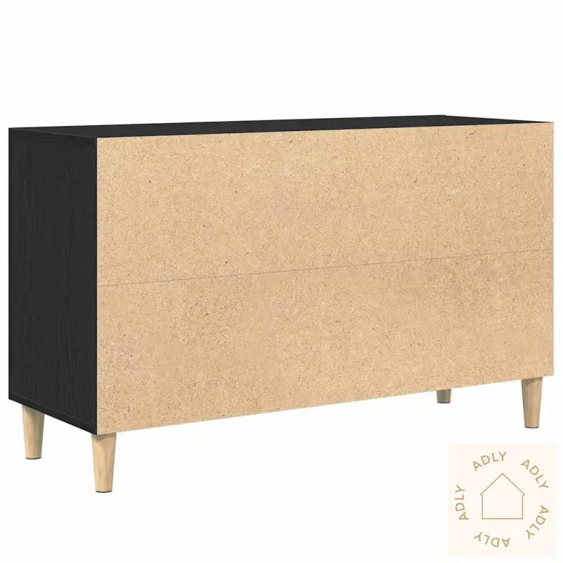 Skjenk Svart Eik 100X36X60 Cm Konstruert Tre