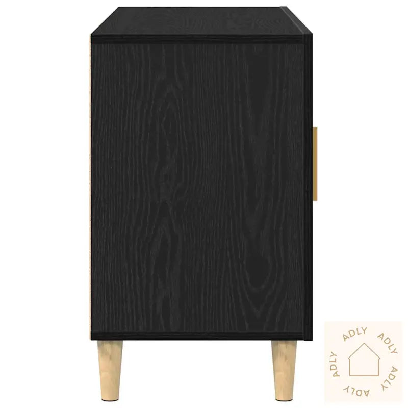 Skjenk Svart Eik 100X36X60 Cm Konstruert Tre