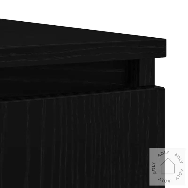 Skjenk Med Skuffer Svart Eik 100,5X35X76 Cm Konstruert Tre