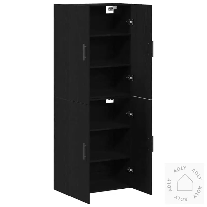 Skap, 2 Skap I Svart Eik, 69,5X34X180 Cm, Laget Av Tre