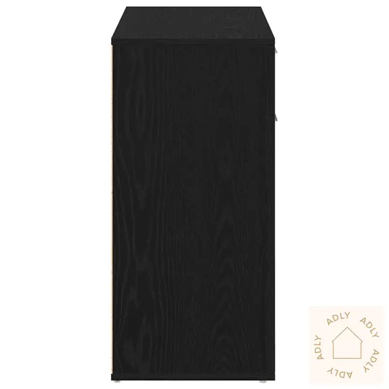 Skjenk Svart Eik 80X36X75 Cm Konstruert Tre