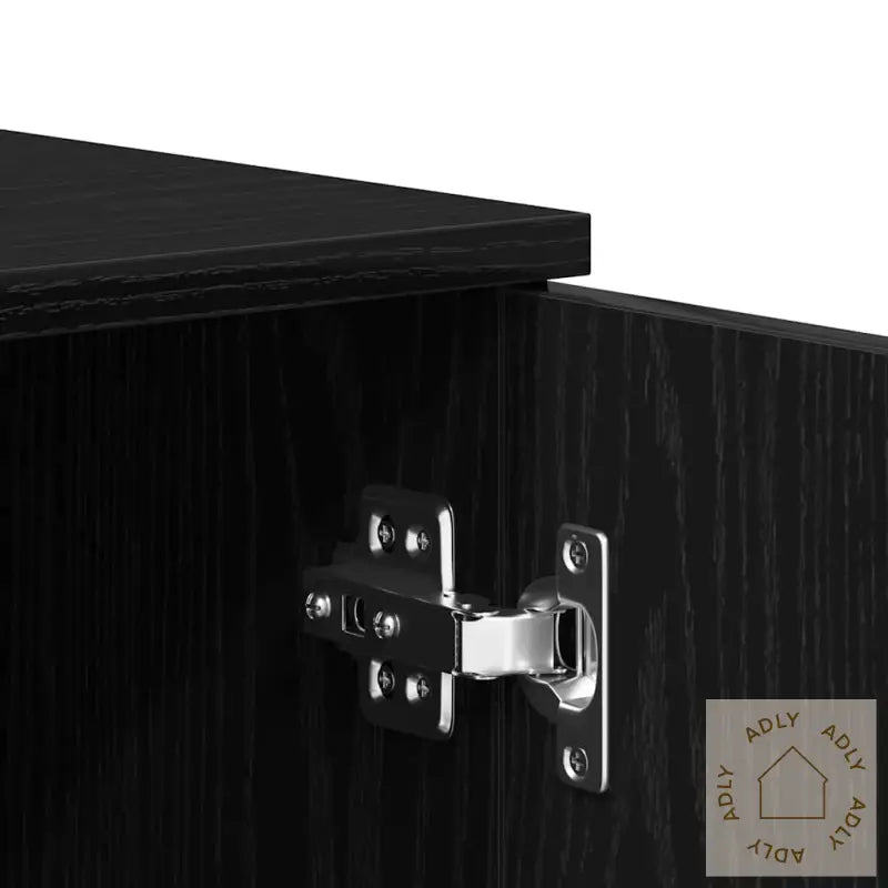 Skjenk Svart Eik 80X36X75 Cm Konstruert Tre