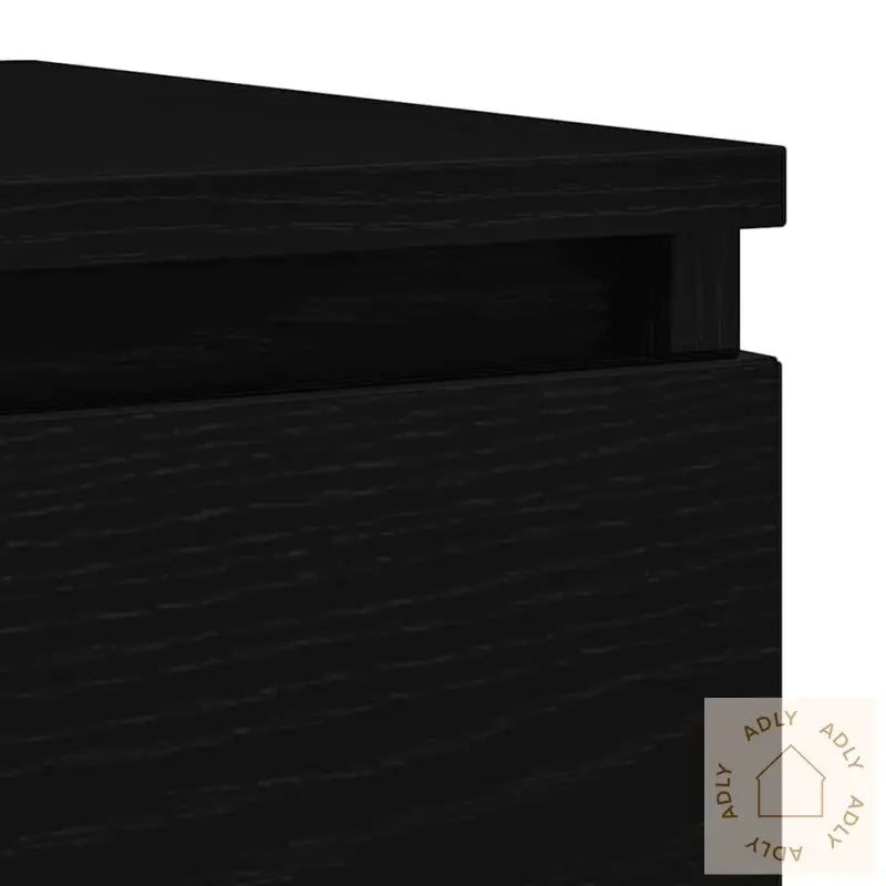 Skjenk Svart Eik 100X35X76 Cm Konstruert Tre