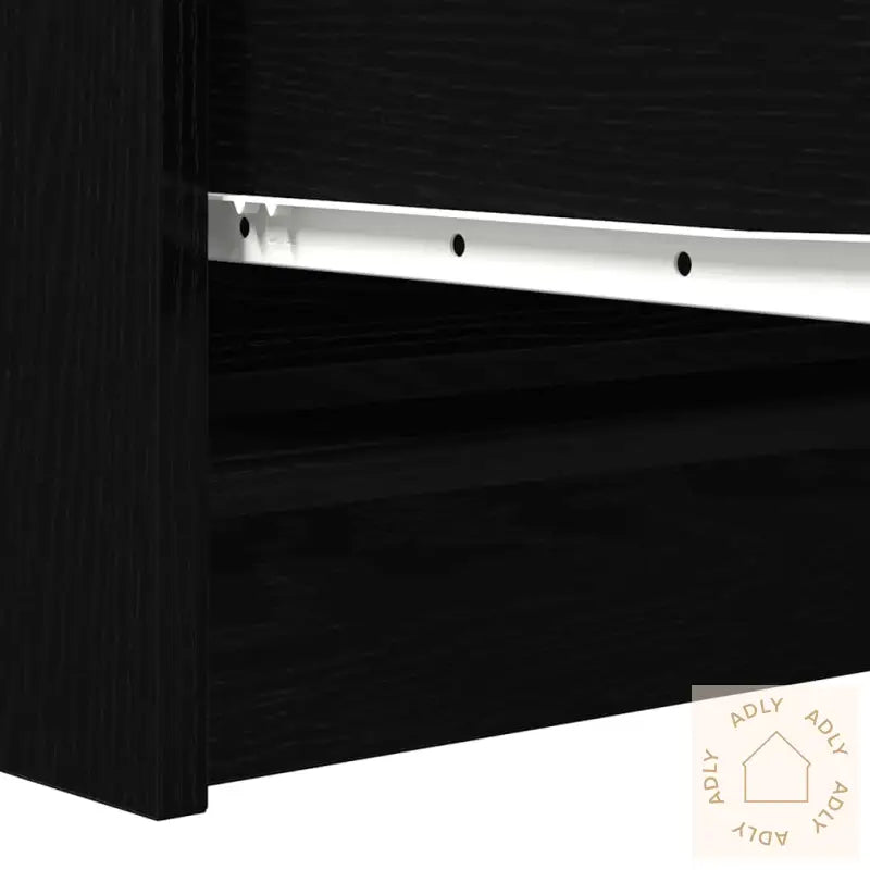 Skjenk Svart Eik 100X35X76 Cm Konstruert Tre