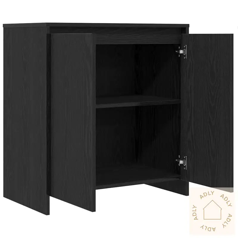 Skjenk Svart Eik 70X41X75 Cm Konstruert Tre