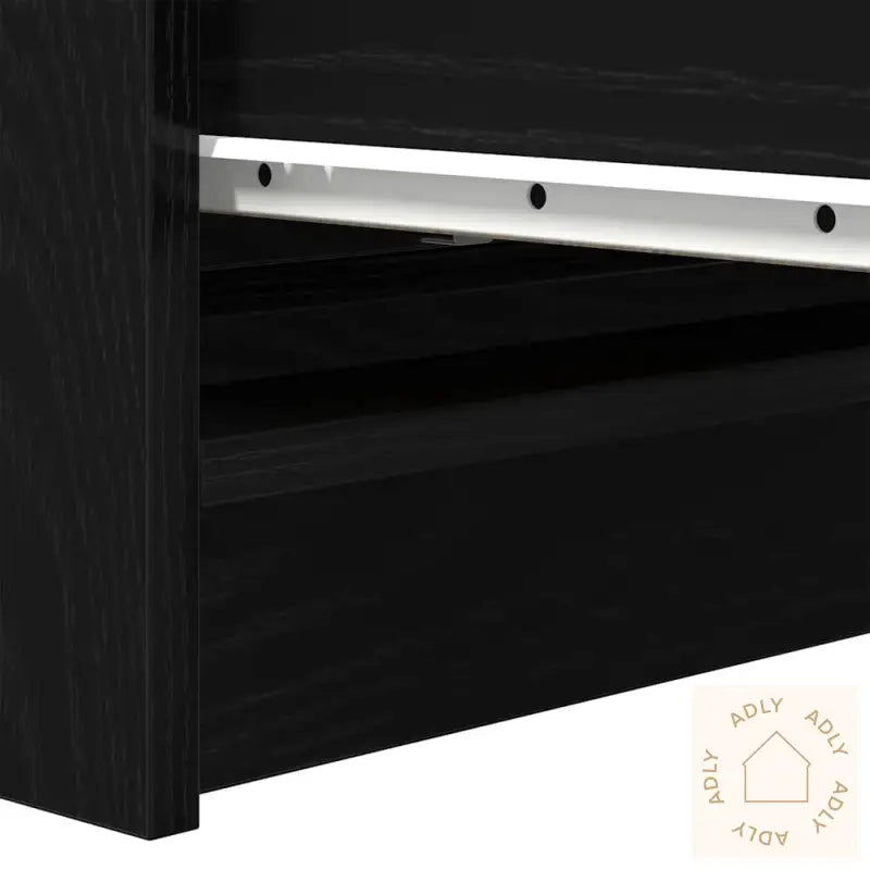 Skjenk Svart Eik 70X34X90 Cm Konstruert Tre