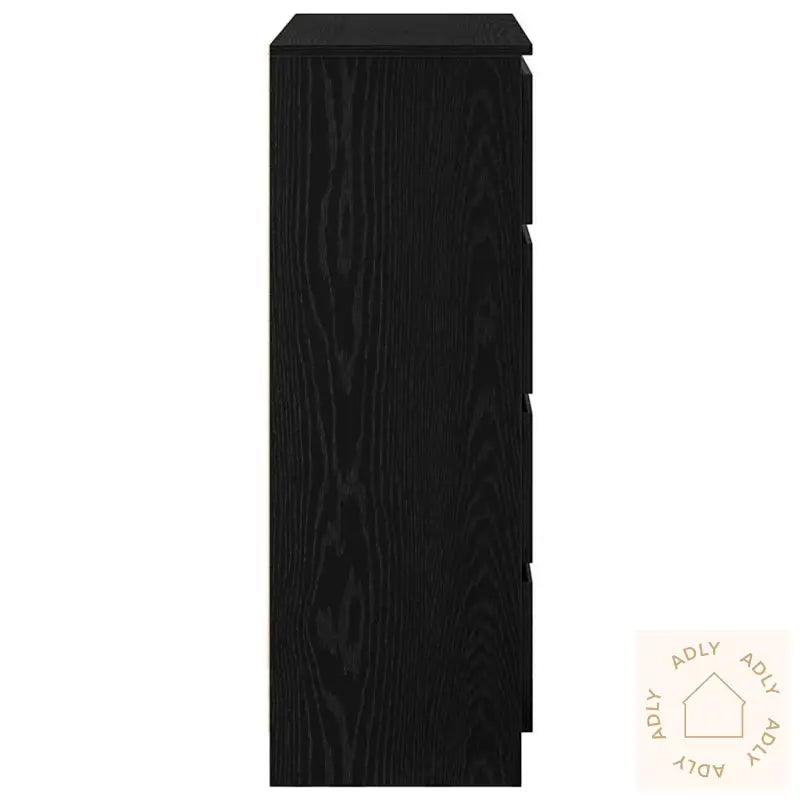 Skjenk Svart Eik 70X34X90 Cm Konstruert Tre