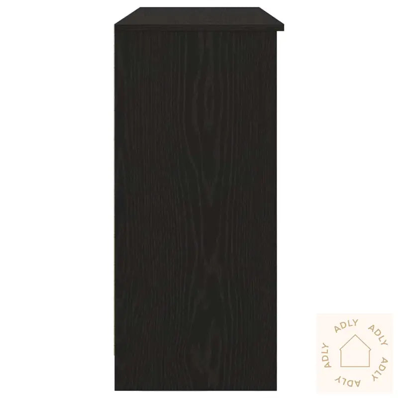 Skjenk Med Skuff Svart Eik 101X35X76 Cm Konstruert Tre