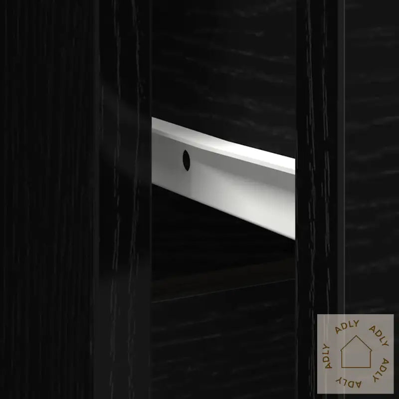 Skjenk Med Skuff Svart Eik 101X35X76 Cm Konstruert Tre