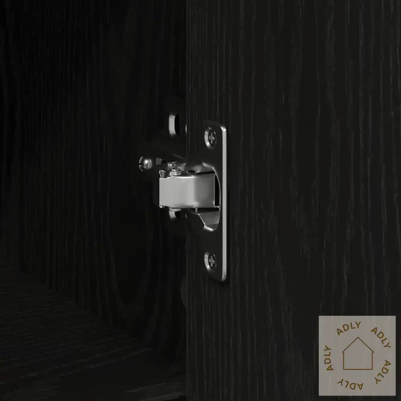 Skjenk Med Skuff Svart Eik 101X35X76 Cm Konstruert Tre