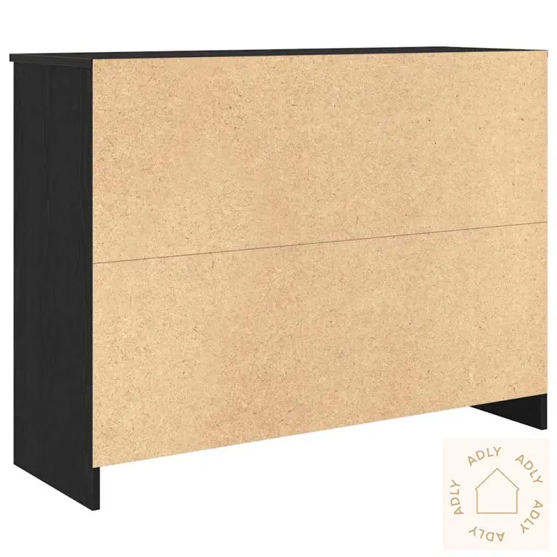 Skjenk Med Skuff Svart Eik 101X35X76 Cm Konstruert Tre