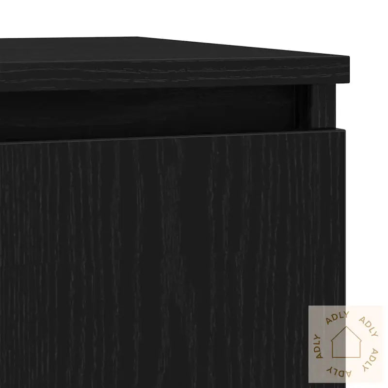Skjenk Svart Eik 57X34X76 Cm Konstruert Tre