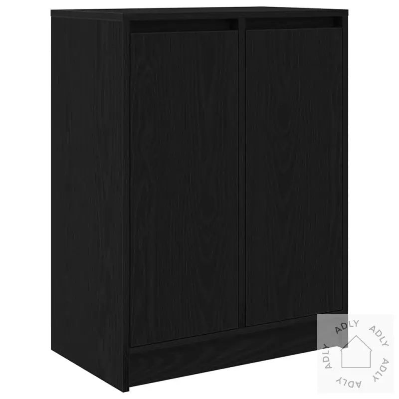 Skjenk Svart Eik 57X34X76 Cm Konstruert Tre