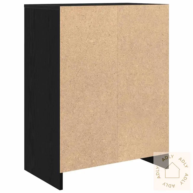 Skjenk Svart Eik 57X34X76 Cm Konstruert Tre