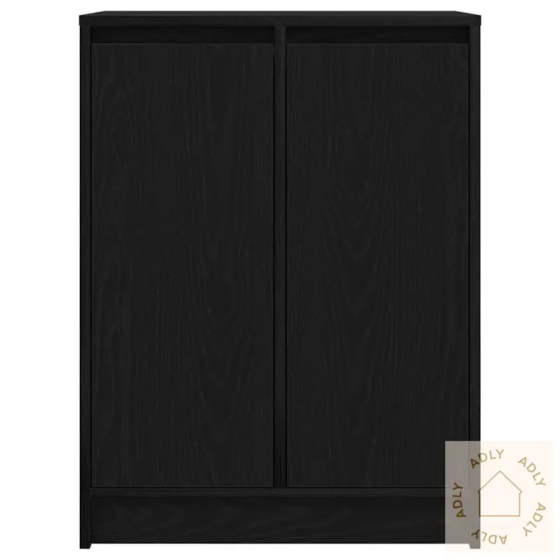 Skjenk Svart Eik 57X34X76 Cm Konstruert Tre