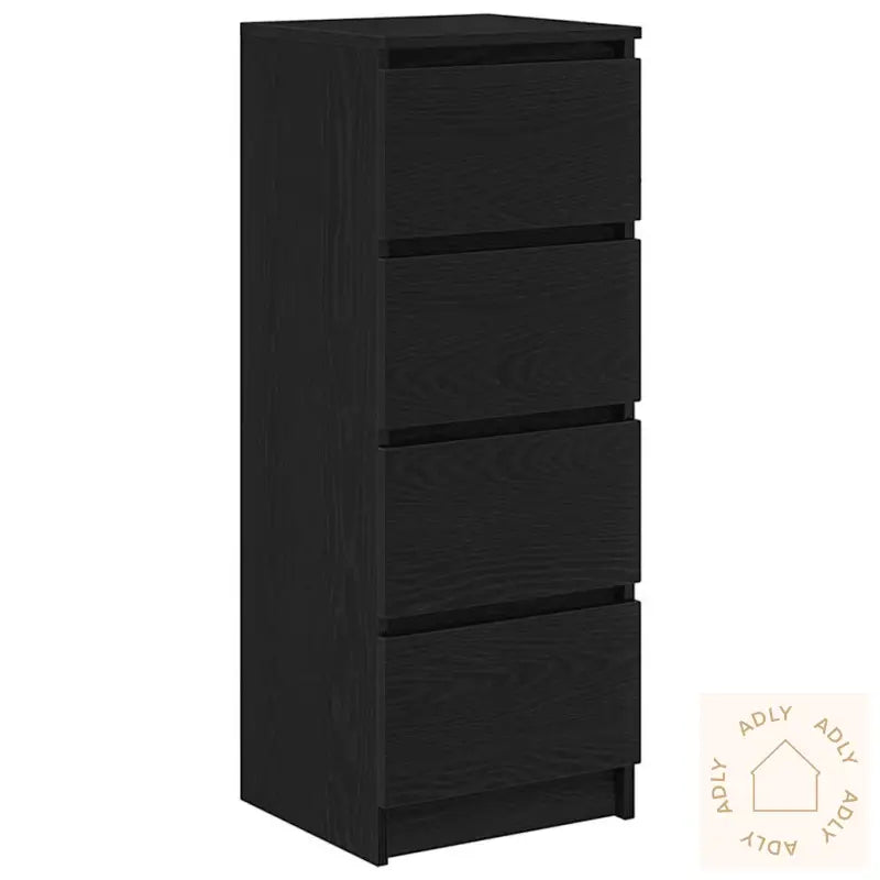Skjenk Svart Eik 37,5X35X99 Cm Konstruert Tre