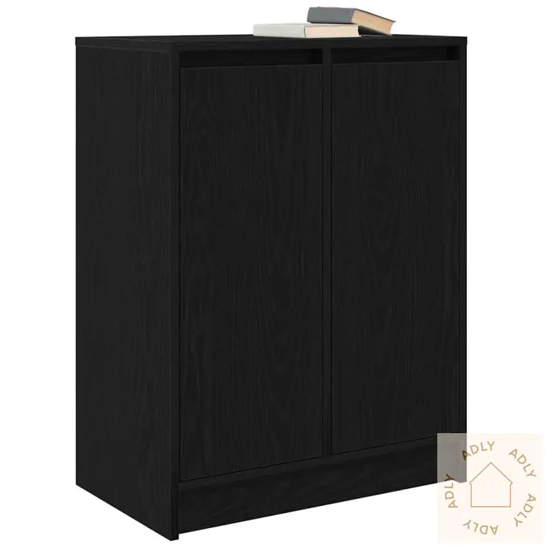 Skjenk Svart Eik 57X34X76 Cm Konstruert Tre