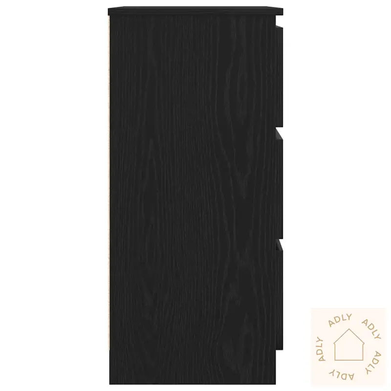 Skjenk Svart Eik 60X35X76 Cm Konstruert Tre