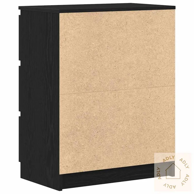 Skjenk Svart Eik 60X35X76 Cm Konstruert Tre