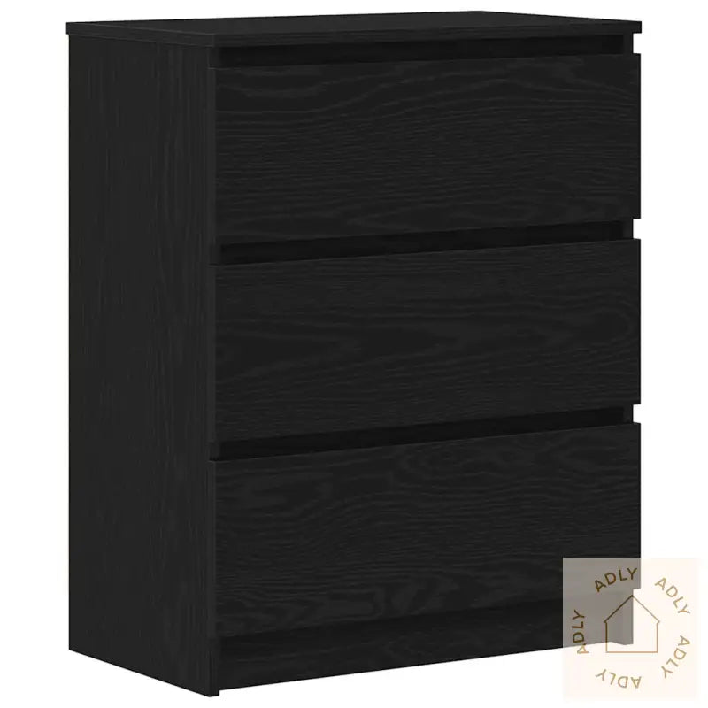 Skjenk Svart Eik 60X35X76 Cm Konstruert Tre